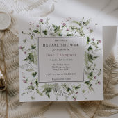 Delicate Wildflower Lijst bruidsdouche uitnodiging