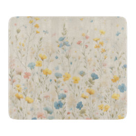 Delicate Wildflower Meadow Art Snijplank