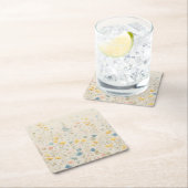 Delicate Wildflower Meadow Art Vierkante Kartonnen Onderzetter (Insitu)