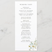 Delicate Wildflower Moderne Boho Trouwceremonie Programma (Achterkant)