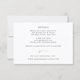 Delicate Wildflower Wedding — Kaart met details