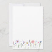 Delicate Wildflower Wedding Save the Date Card Kaart (Achterkant)