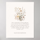 Delicate Wildflowers Motivational Quote Poster (Voorkant)