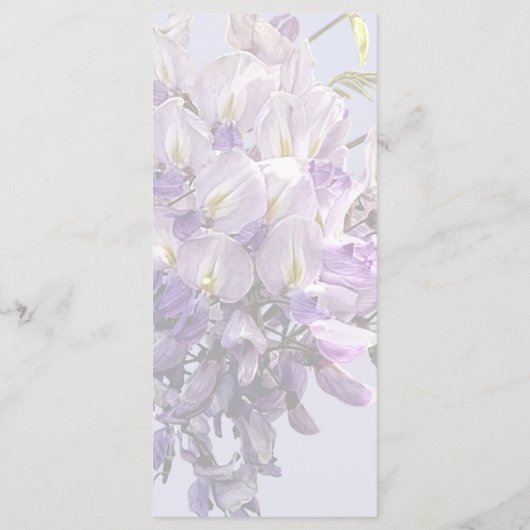 Delicate Wisteria Wedding Menu (Achterkant)