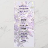 Delicate Wisteria Wedding Programme Programma (Achterkant)
