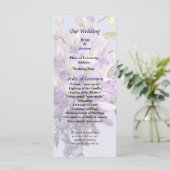 Delicate Wisteria Wedding Programme Programma (Staand voorkant)