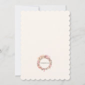 Delicate Wreath Photo Invitation Kaart (Achterkant)