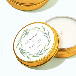 Delicate Wreath Trouw Bruidsfeest Stickers