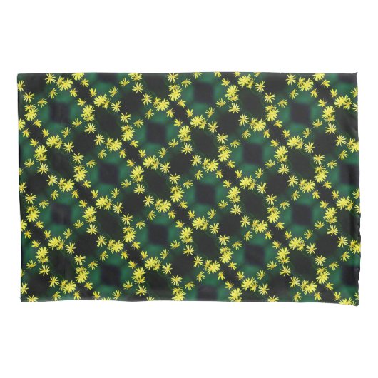 Delicate Yellow Daisy Wildflower Abstract patroon Kussensloop (Voorkant)