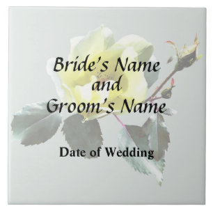 Delicate Yellow Rose Tegeltje