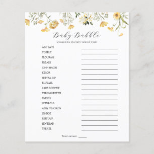 Delicate Yellow Wilde Baby Babble Scramble