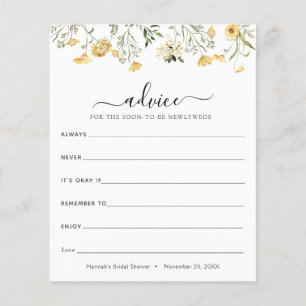 Delicate Yellow Wildflower Advies voor Passen getr