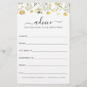 Delicate Yellow Wildflower Advies voor Passen getr