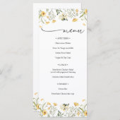 Delicate Yellow Wildflower Menu (Voorkant / Achterkant)