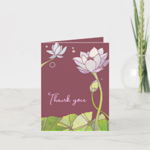 Delicate Zen Lotus Zakelijke Dankkaart Bedankkaart
