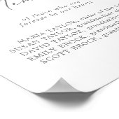 Delicate Zilveren Liefdevolle Herinnering Trouw He Poster (Hoek)