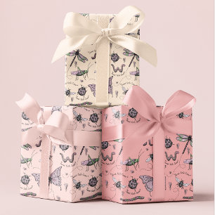 Delicate Zoete Kleine Critter Vrouwelijke Blush Ro Inpakpapier Vel