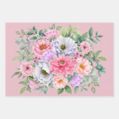 Delicate zomer tuin partij bloemen inpakpapier vel (Voorkant 3)