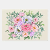 Delicate zomer tuin partij bloemen inpakpapier vel (Voorkant 2)