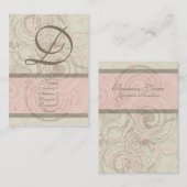 Délicatesse dans le carte de visite potelé rose (Devant / Derrière)