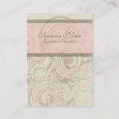 Délicatesse dans le carte de visite potelé rose (Dos)