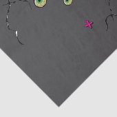 Delicateus Ghoulish Funky Fun Zombie XOXO Tissuepapier (Detail)