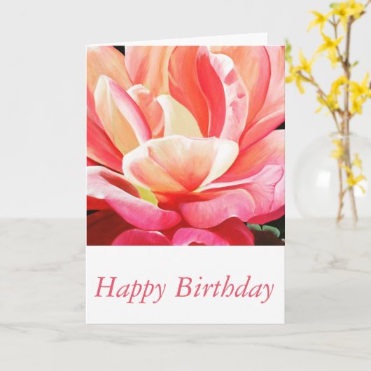 Délice après-midi - Carte Anniversaire (Fleur jaune)