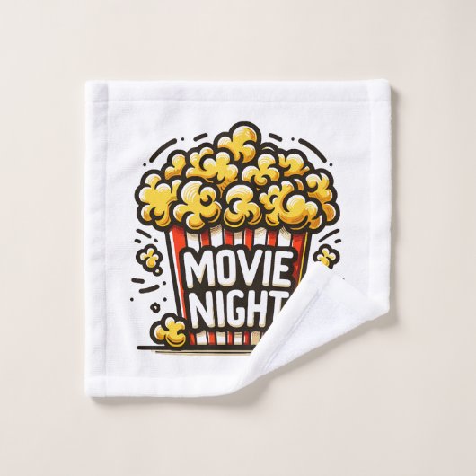 Délice de soirée cinéma Popcorn ludique (Gant de toilette)