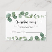 Délice Eucalyptus Devinez Combien De Carte De Jeu (Devant)