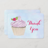 Délicieuse Berry Cupcake Rose sur Top Merci (Devant / Derrière)