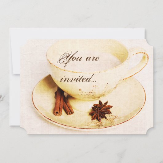 délicieuse tasse de thé chai - invitation de fête (Devant)