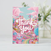 Délicieux Candies Candyland carte de remerciements (Debout devant)