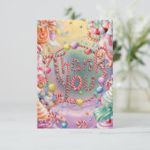 Délicieux carte de remerciements Candyland (Debout devant)