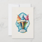 Délicieux Crème glacée Extravaganza Invitation (Dos)