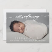 Délicieux Intro moderne Faire-part de naissance bé (Devant)