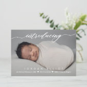 Délicieux Intro moderne Faire-part de naissance bé (Debout devant)