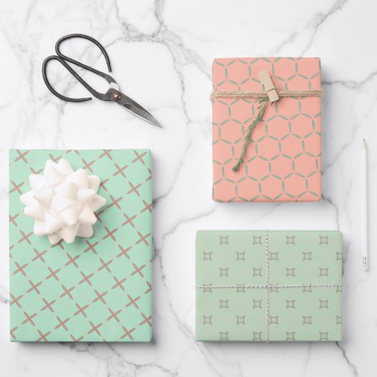 Délicieux Pastels Envelopper Papier Plat Set (Recto)