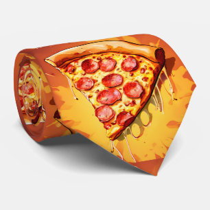 Délicieux Pizza Slice Cravate amusant