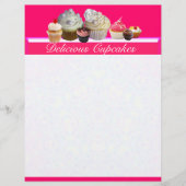 DELICIEUZE CUPCAKES DESERT SHOP, Pink, Fuchsia Whi (Voorkant)