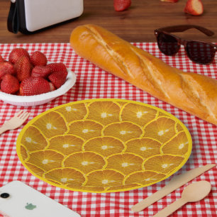 DELICIEUZE ORANJE SLICE PAPIEREN BORDJE