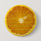 DELICIEUZE ORANJE SLICE RONDE BUTTON 7,6 CM (Voorkant)