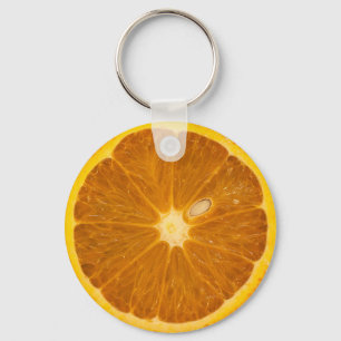 DELICIEUZE ORANJE SLICE-SLEUTELRING SLEUTELHANGER