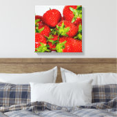 Delicious aardbeien canvas afdruk (Insitu (Slaapkamer))