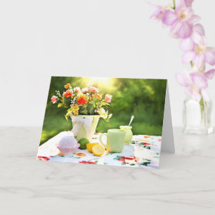 Delicious aardbeienbrood en Lemon Tea Drink Kaart