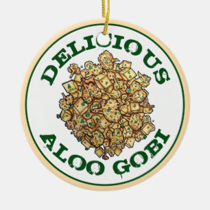 Delicious Aloo Gobi Indian Food Cauliflower Curry Keramisch Ornament