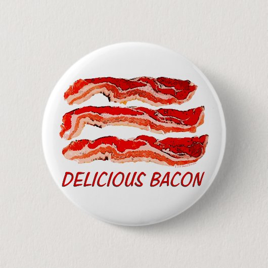 Delicious Bacon Ronde Button 5,7 Cm (Voorkant)