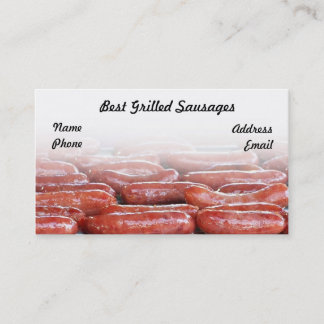 Delicious Barbecued Sausages Visitekaartje