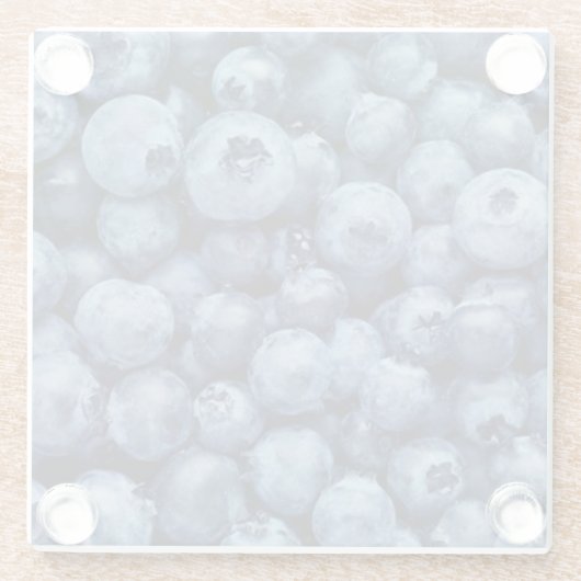 Delicious Blueberries Glazen Onderzetter (Achterkant)