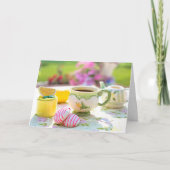 Delicious Breakfast Tea Party Lemon Drink Kaart (Voorkant)