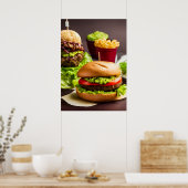 Delicious Burger Poster (Keuken)